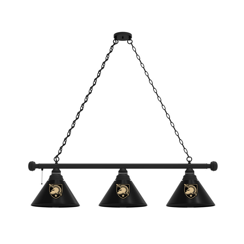 3 - Light Pool Table Lights Pendant, Black, Army Black Knights