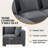 116" Sleeper Sofa with Ottoman for Living Room-1596062371