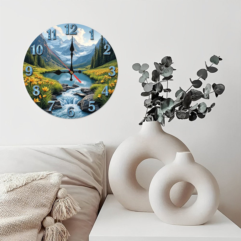 Horloge murale Mountain Lake