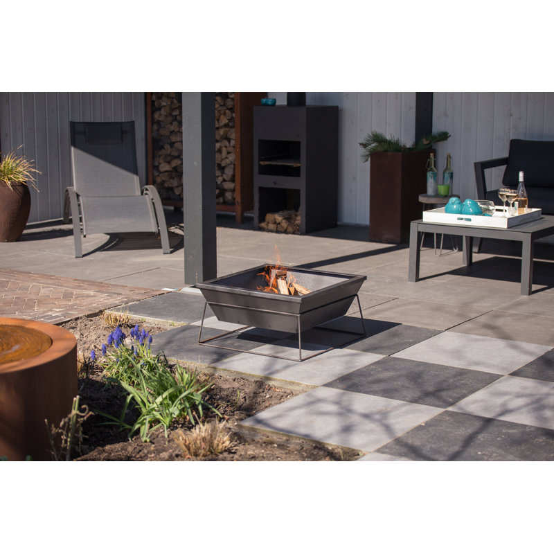 Reso Square Steel Wood Burning Smokeless Fire Pit