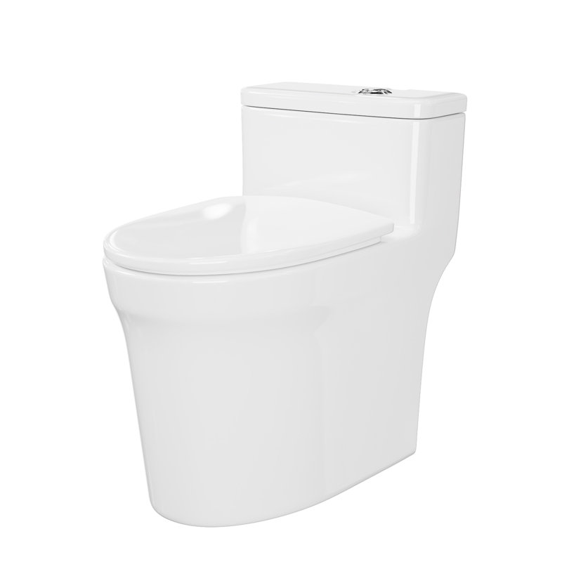 Rainlex 1.05 Gallons GPF Elongated Chair Height Floor Mounted Close Coupled Toilets (Seat Included)