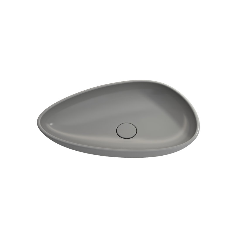 BOCCHI Etna 14.5'' Fireclay Specialty Bathroom Sink, Matte Grey