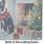 Grande planche à découper en verre Boston Terrier Cozy Christmas