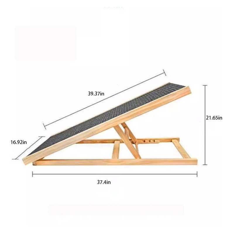 Escalier en bois pour chien, H 21,65 po x l 16,92 po x P 37,4 po