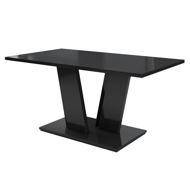 Dining Table Reidy, High Gloss Black
