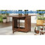 Ensemble de table de salle à manger pliable en bois massif pour 4-6, 59,06 "table de cuisine extensible à abattants avec rangement, entièrement requis (noyer, seulement la table, sans les chaises)-646352774-646352769