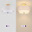 Lustre semi-encastré à 3 lumières en tissu Maskell
