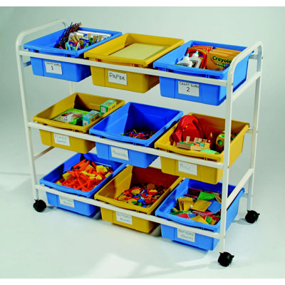 9 Compartment Plastic / Acrylic Teaching Cart
