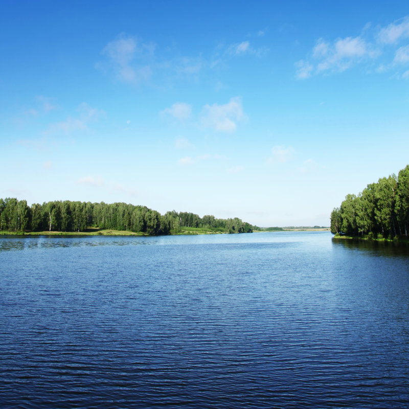 Blue Lake - Wrapped Canvas Print, 122cm H x 122cm W x 3.8cm D