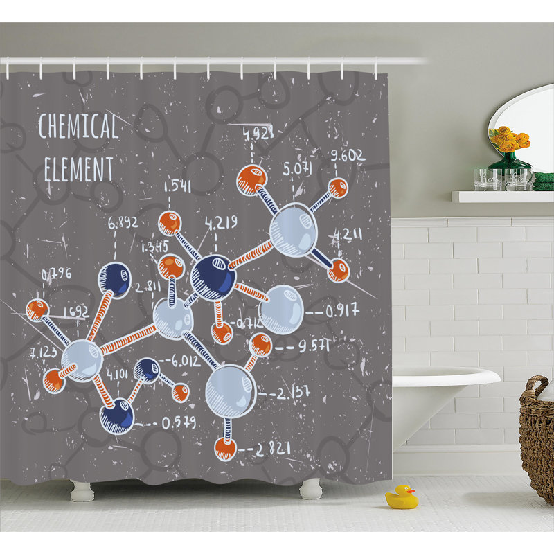 Rideau de douche simple Science Formule, H 69 po x l 70 po