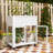 Portable Wood Greenhouse with Raised Bed, Drainage Liner and Wheels-113721911