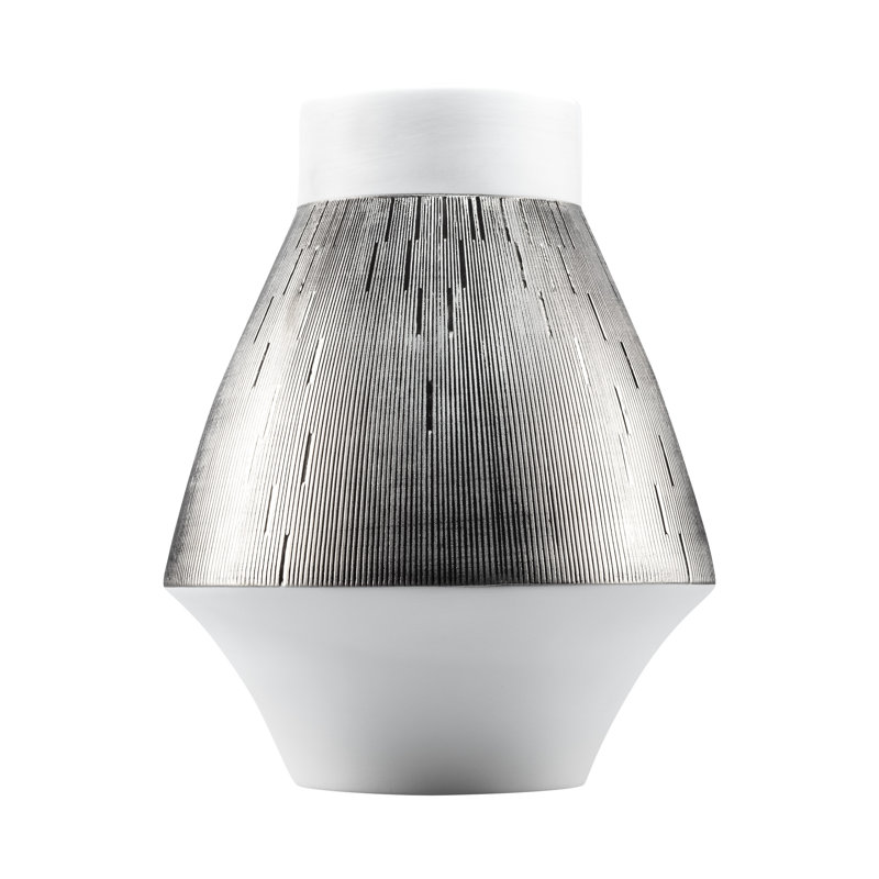 Infini Handmade Table Vase, Platinum