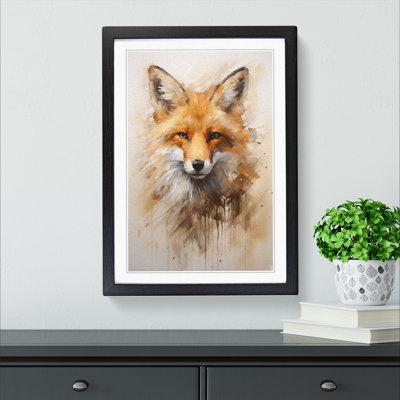 Fox Gestural - Framed Print