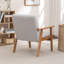 Fauteuil rembourré en bois massif de style nordique-1788609002