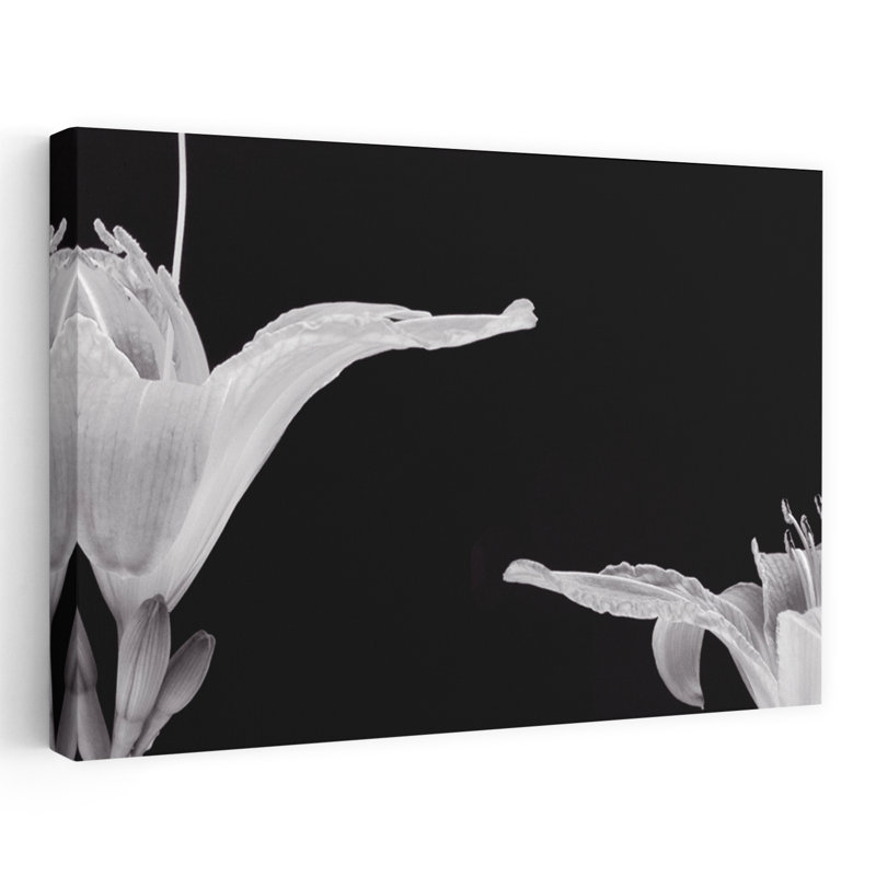 Lilies II, art floral contemporain, H 32 po x l 48 po