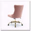 Chaise de bureau en velours de luxe avec base dorée et capitonnage à losanges-1052997315