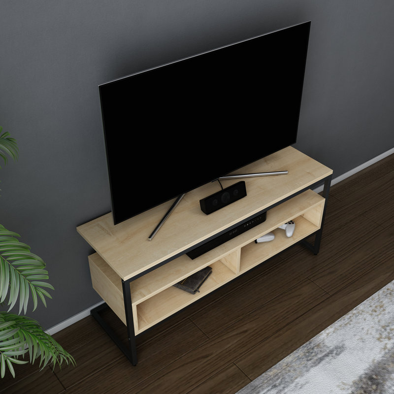 Bedelia TV Stand for TVs up to 48", Black/Oak