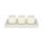 Winston Porter 12X6" Scallop Edge Marble Candle Tray, White