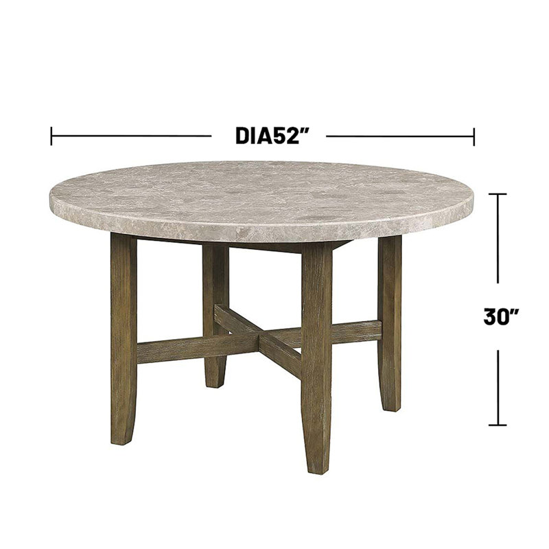 Marble Top Round Dining Table