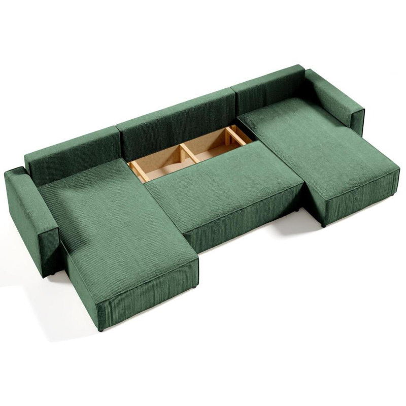 Beyazit 6 Seater Sofa Bed, Green