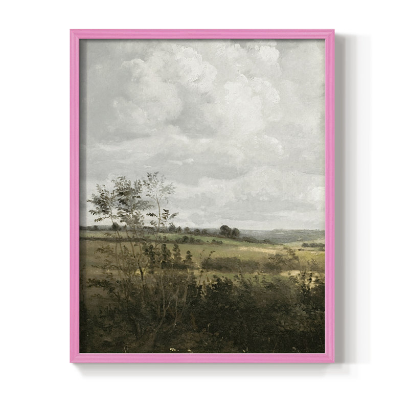 "Paysage rétro CCxxxi", H 30 po x l 24 po, Rose