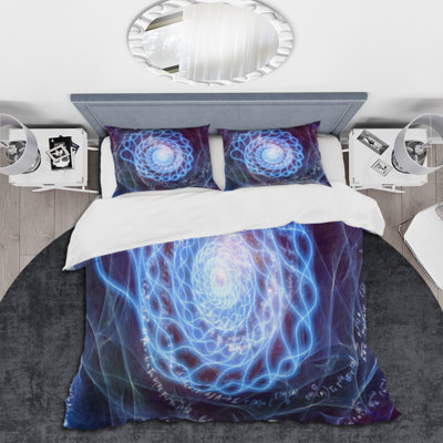 Spiral Helix Fractal Infinity II - Ensemble de housse de couette moderne - Microfibre de polyester