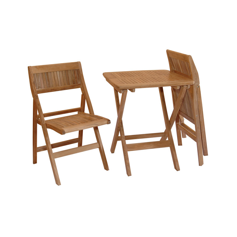 Gintas Outdoor 3 - Piece Teak Bistro Set