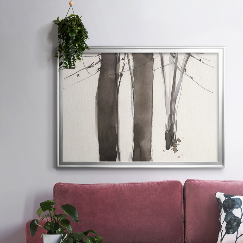 «Under the Winter Tree II», toile tendue avec châssis, Argent, H 18 po x l 26 po x P 1,5 po