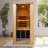 1-Person Bluetooth Compatible Far Infrared Sauna 980W Personal Indoor Sauna with Oxygen Lonizer