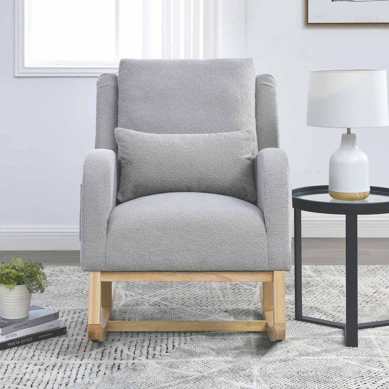 Fauteuil de 27,5 po de largeur Amarchand, Mélange de polyester gris