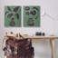 Ensemble de 2 plantes vertes sur toile, par June Erica Vess-1711395428