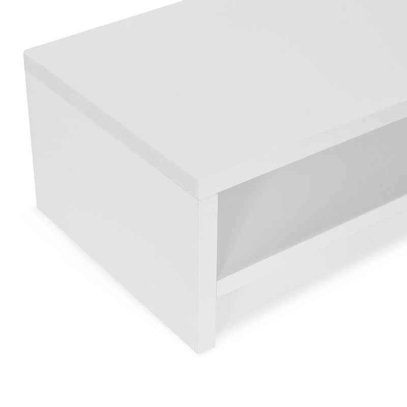 Wood Monitor Stand, White