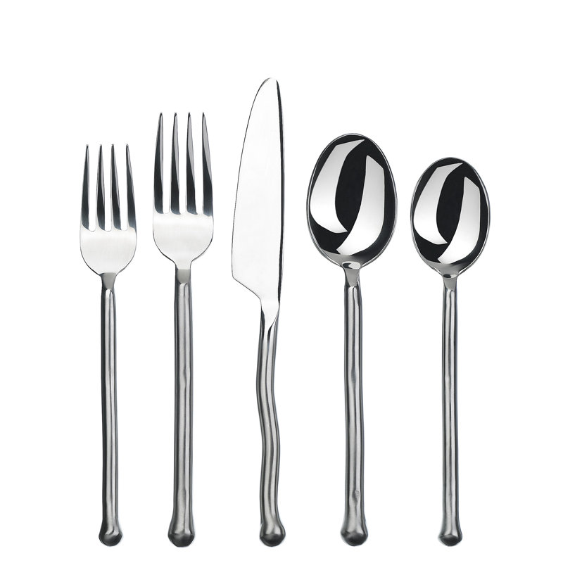 Exotique Platinum 20-Piece Stainless Steel Flatware Set
