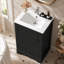 Meuble-lavabo Mavessa de 20 po avec lavabo en céramique, meuble-lavabo moderne sur pied avec porte à fermeture amortie, tablette de rangement intégrée, tablette réglable et robinetterie monotrou.-326287368