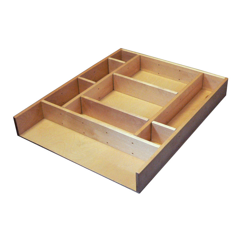 Adjustable Maple Wood Kitchen Drawer Organizer Kit