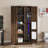 55" Tall Garage Storage Cabinet Asymmetrical Shelf for Cleaning Tool Organizer Rustic Wood -2023873393