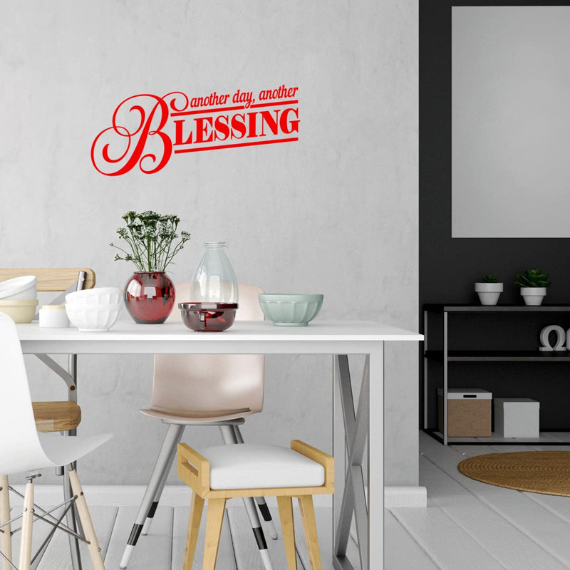 Adhésif décoratif citation inspirante, Rouge, H 9,5 po x l 22 po