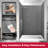 32" D x 60" W x 80" H 3-Piece Shower Wall Panels Arcylic Shower Surround Kit-130066237