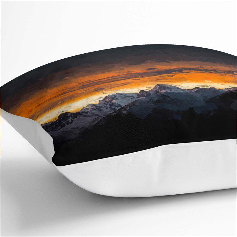 Monte Due Mani Mountain Cushion with Filling, 55cm H x 55cm W x 20cm D, White