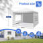 3x3m Open-Sided Party Tent – Waterproof PE Canopy, Threaded Steel Frame for Garden BBQ Market Shade-130078808