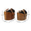 Leather Handmade Box Style Single Slot Magazine Holder with Detail Stitching and Curved Handles