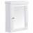 Nantwich Removable White Medicine Cabinet with Mirrored Door