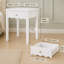 Tables de chevet blanches avec tiroir, tables de chevet modernes avec détail festonné, tables d'appoint compactes pour chambre, salon et petits espaces (Une seule table de chevet !!!)