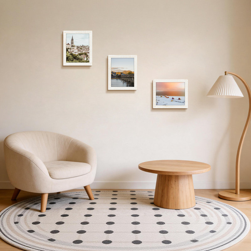 Cadre photo en bois massif, White