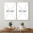 Tree Ring "Navy Blue Wood Stump Artwork, Simple Modern Rustic Wall Pictures, Framed Canvas Giclee Print 2 Pieces Wall Art Set" 16x24x2 pcs, 24x36x2 pcs-91068942-119385139-91068943