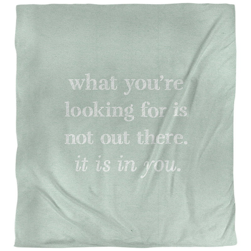Housse de couette simple "Confiance en soi", Housse de couette pour grand lit, Vert / blanc