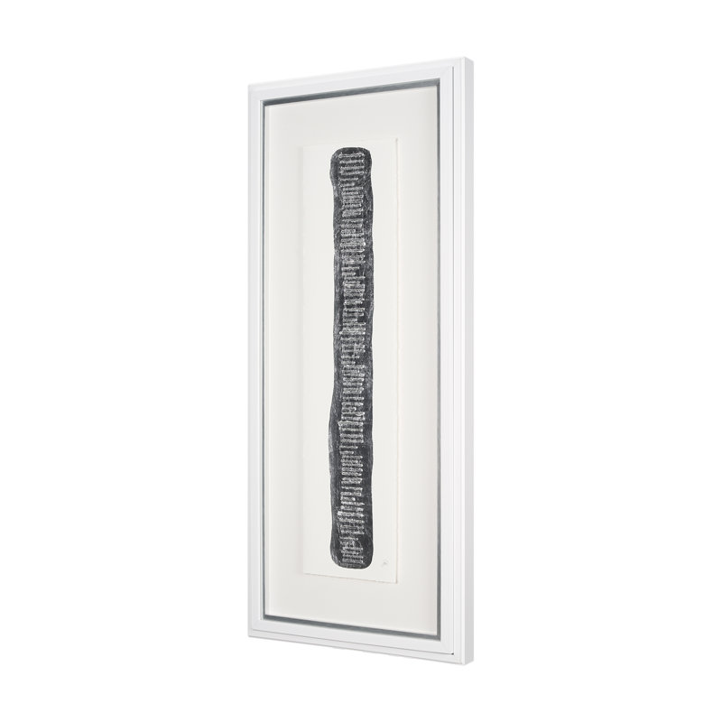 Random Lines Silver Flood a Handmade Original Framed Artwork under Glass