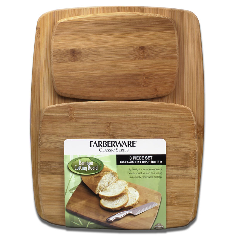 Farberware 3-Piece Bamboo Cutting Board Set