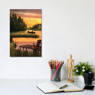 Lakside Reflection - Wrapped Canvas Painting