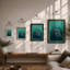 Seal in Turquoise Coastal - Framed Print-1907885351-1907885368